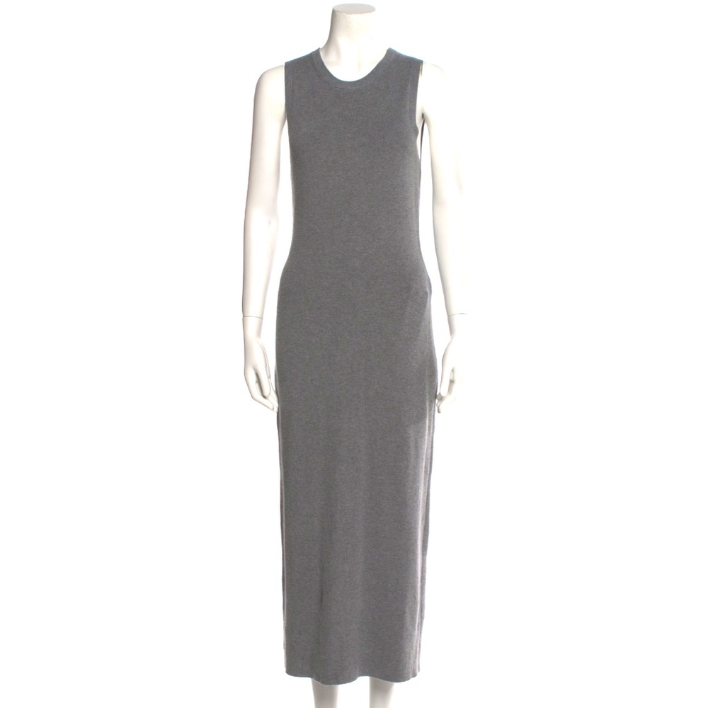 Jenni Kayne Gray Sleeveless cotton rib sweater Maxi Dress